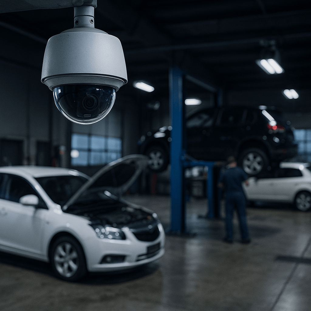 Alarmanlagen und Videoüberwachung für Kfz-Werkstatt und Autohaus